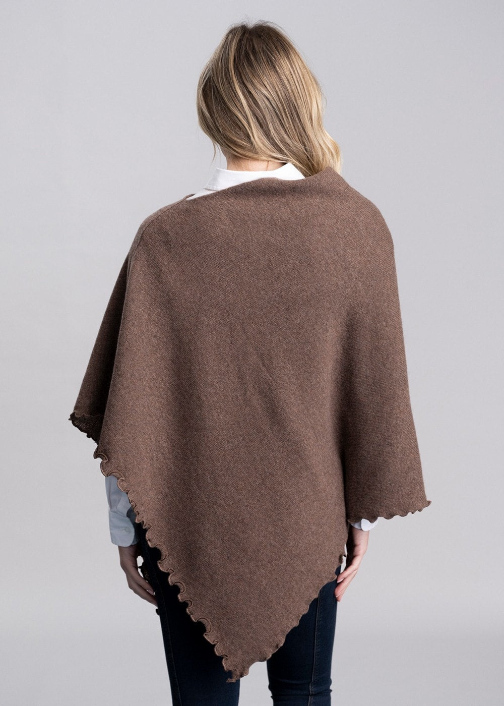 Lindsey Lambswool Poncho - Tobacco - 4