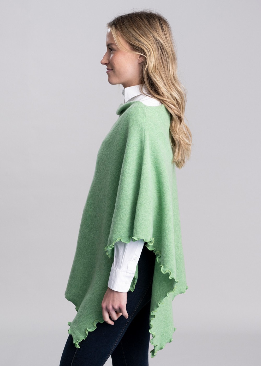 Lindsey Lambswool Poncho - Springtime - 3