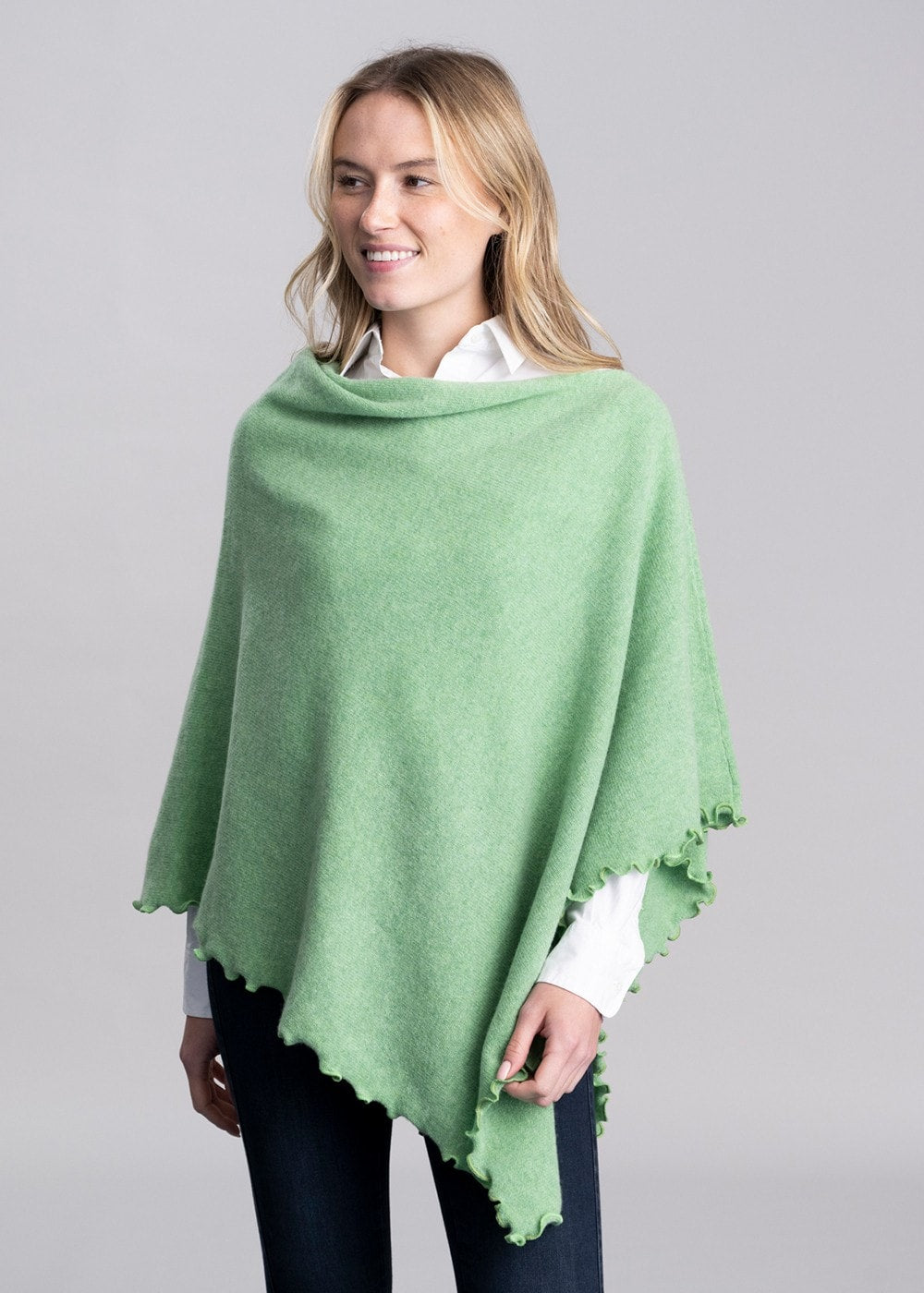 Lindsey Lambswool Poncho - Springtime - 4