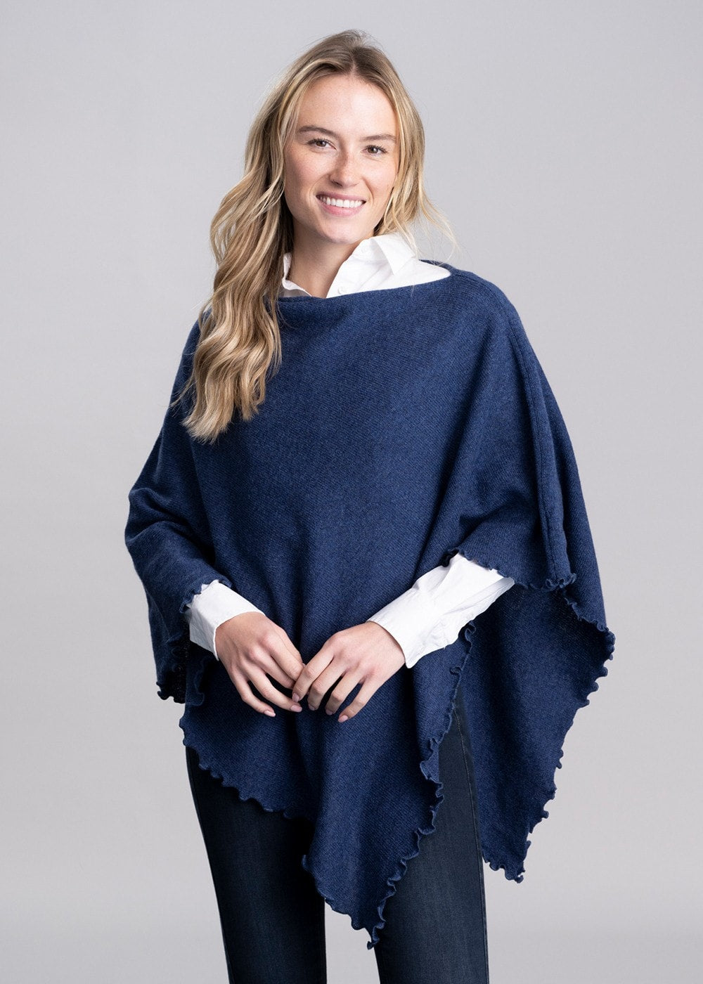 Lindsey Lambswool Poncho - Rhapsody - 1