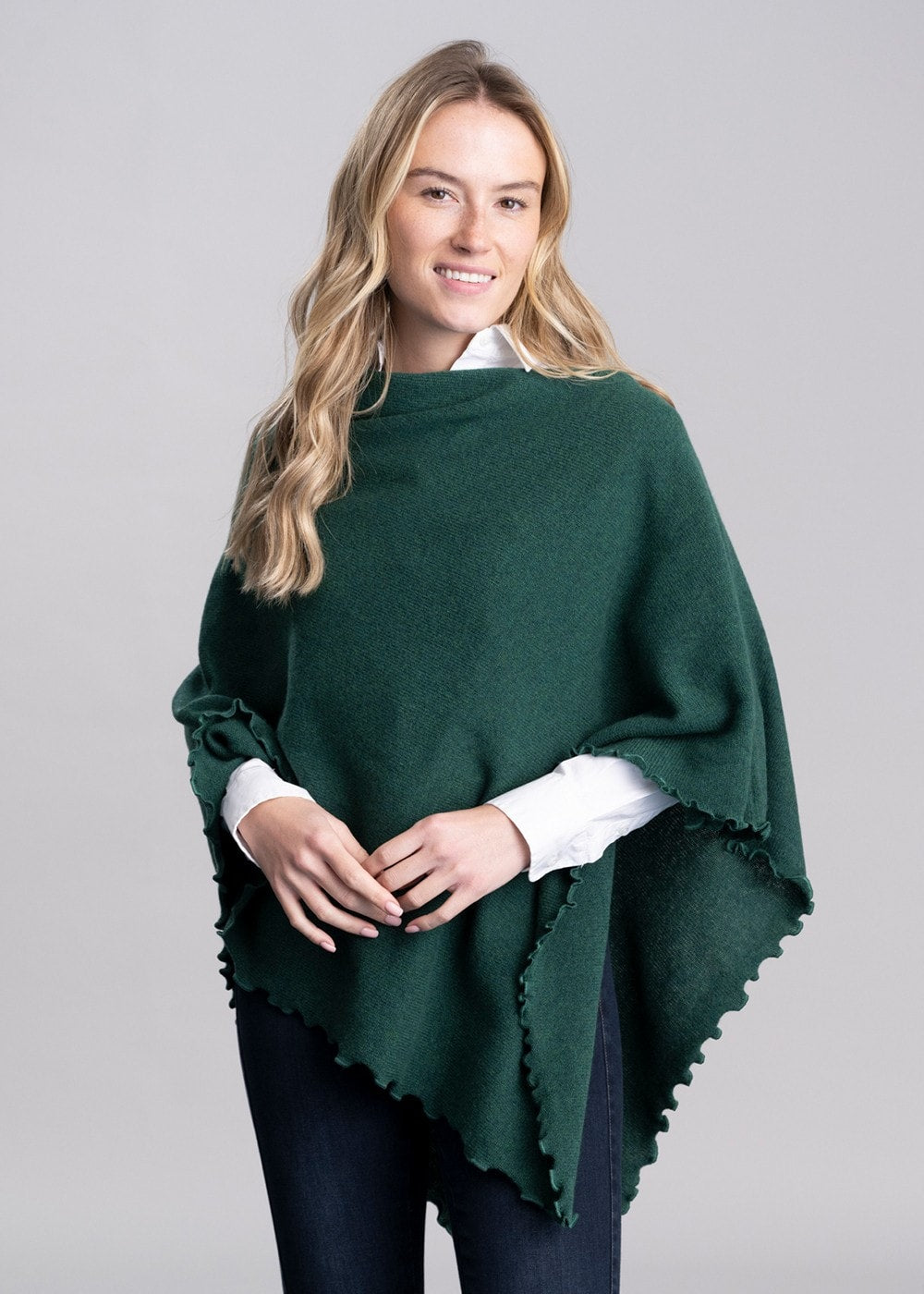 Lindsey Lambswool Poncho - Cossack - 1