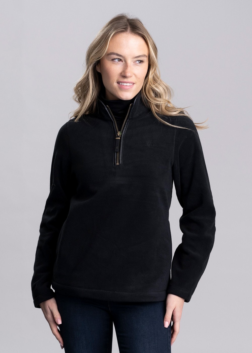 Country Fleece Half Zip - Black - 2