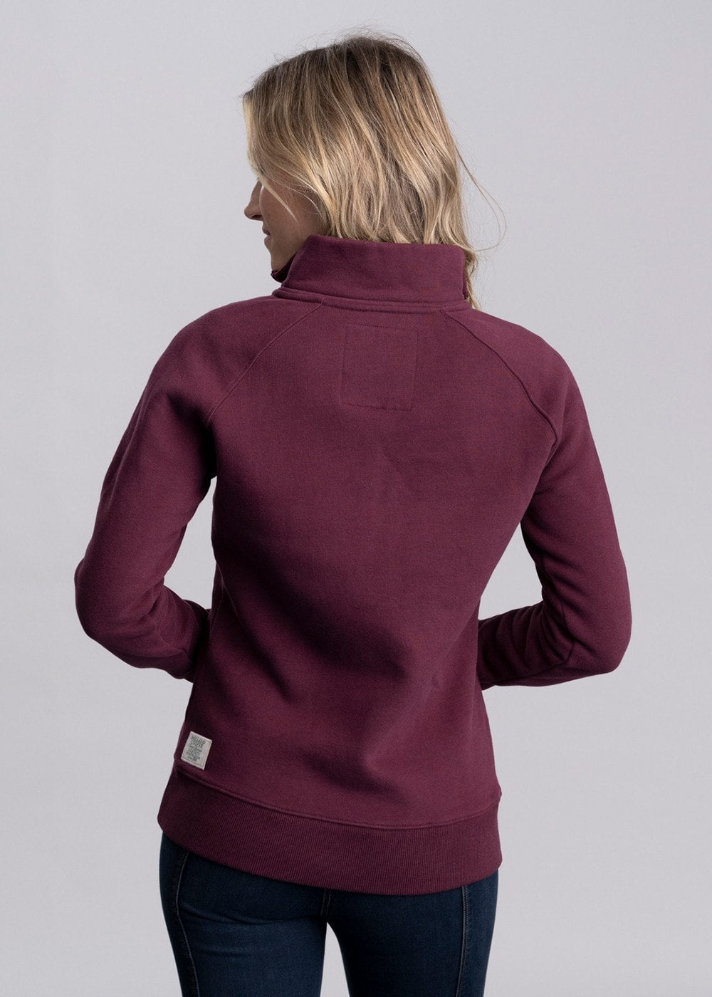 Sporting Heritage Zip Henley - Merlot - 4