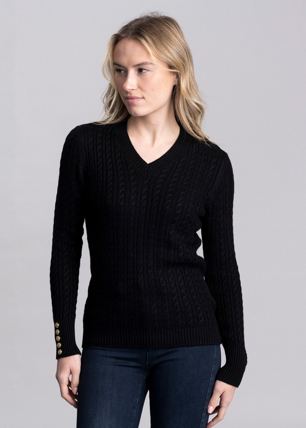 Seattle V-Neck Knit - Black - 2