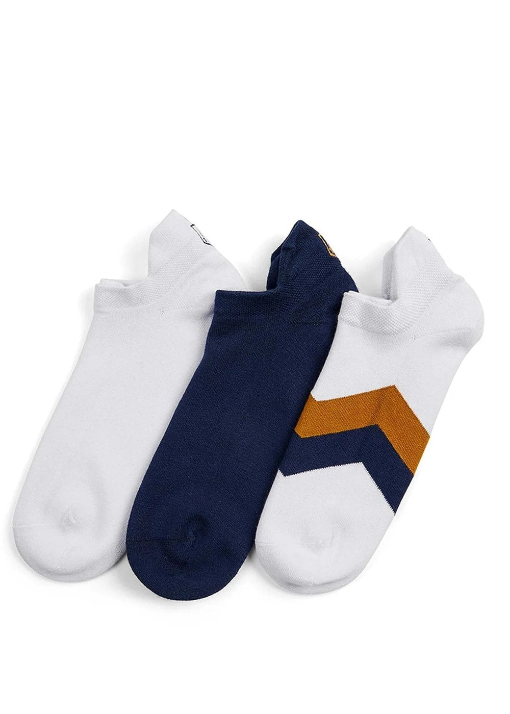 Signature Trainer Socks - White and Navy - 1