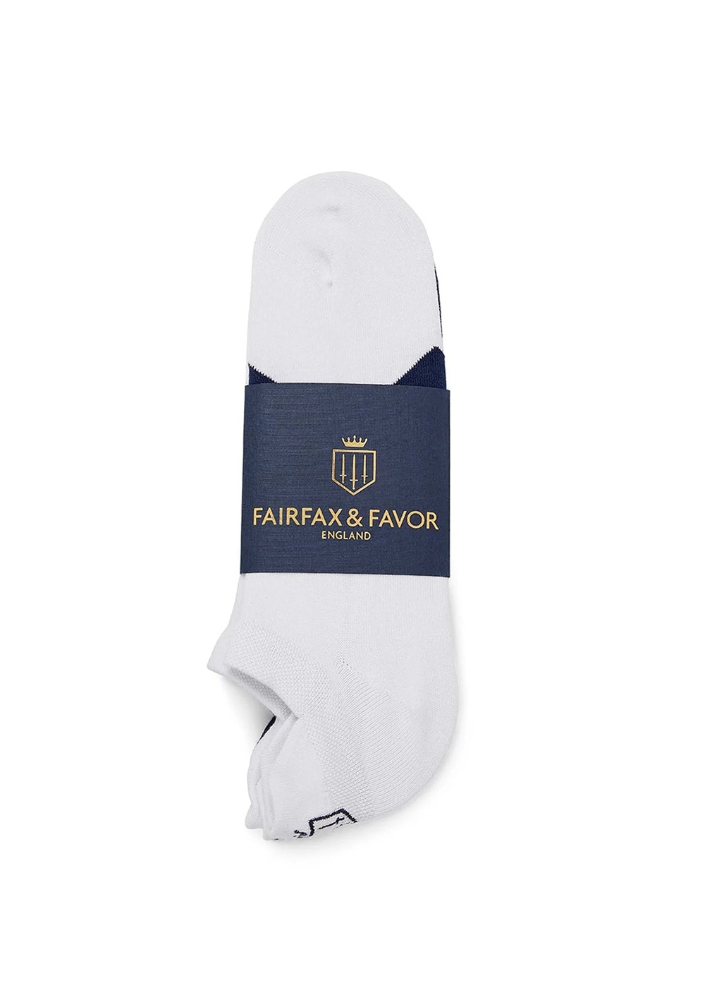 Signature Trainer Socks - White and Navy - 3