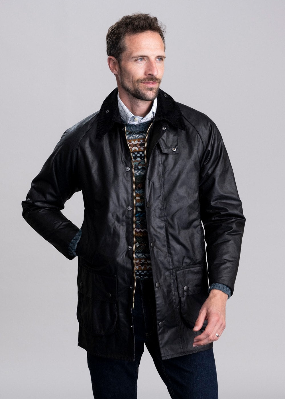 Beaufort Wax Jacket - Black - 1