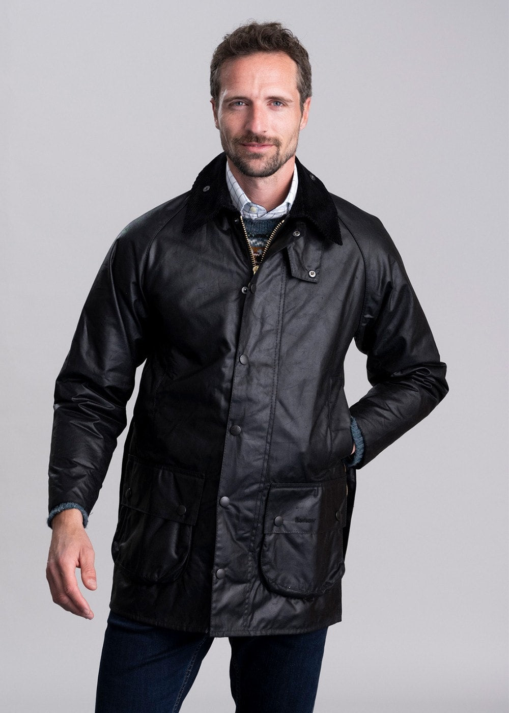 Beaufort Wax Jacket - Black - 4