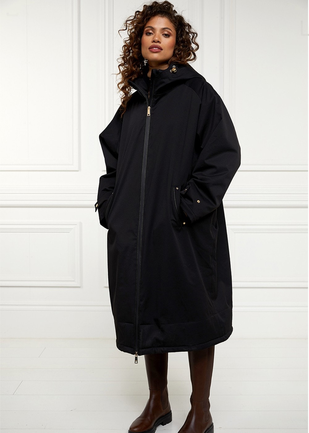 One-Size Waterproof Coat - Black - 2