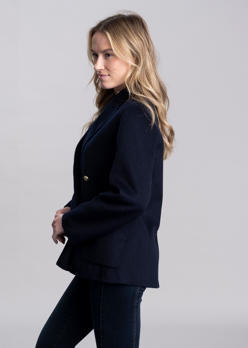 Handstitched Club Blazer - Evening Blue - 3