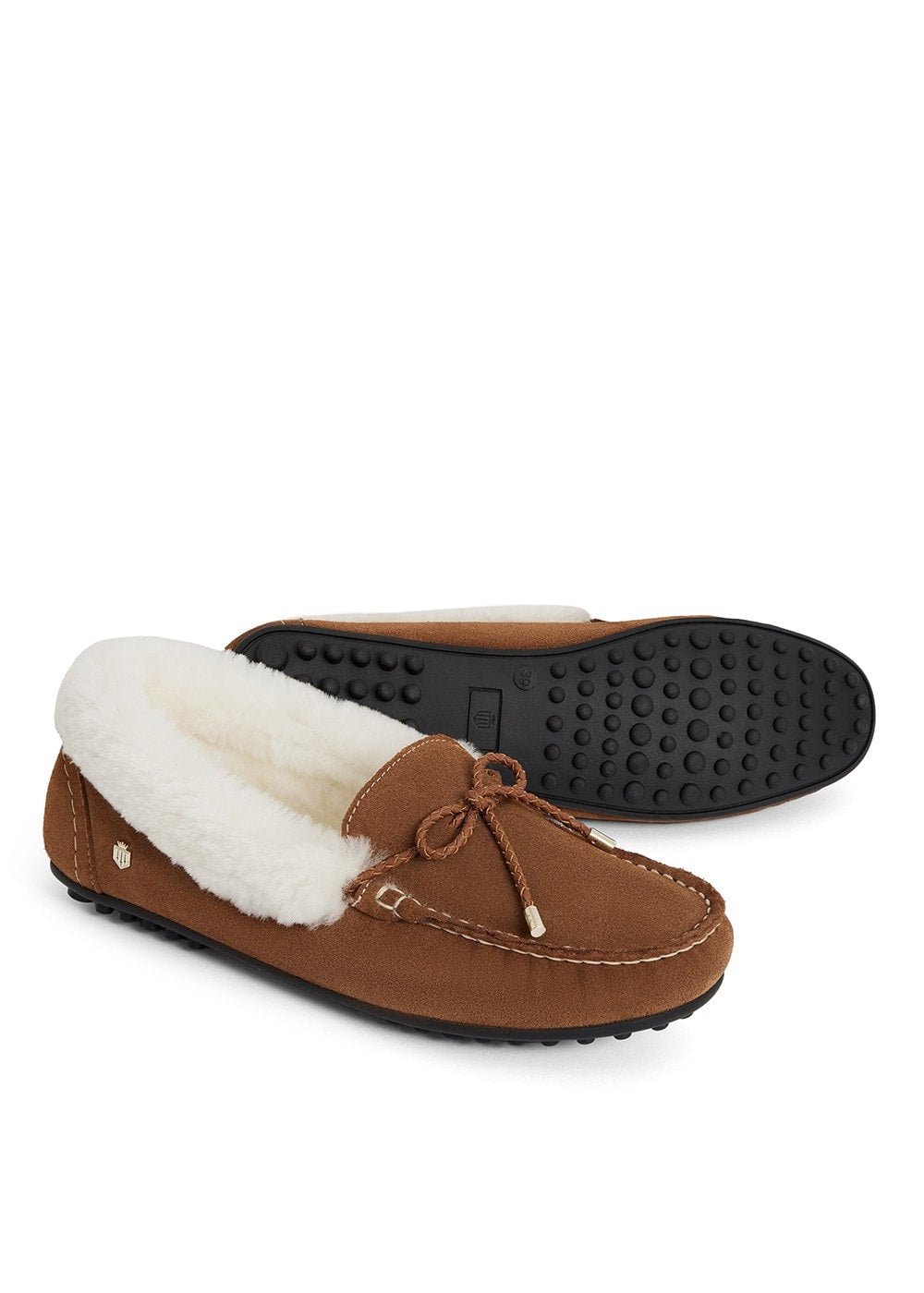 Henley Shearling Lined Slippers - Tan - 2