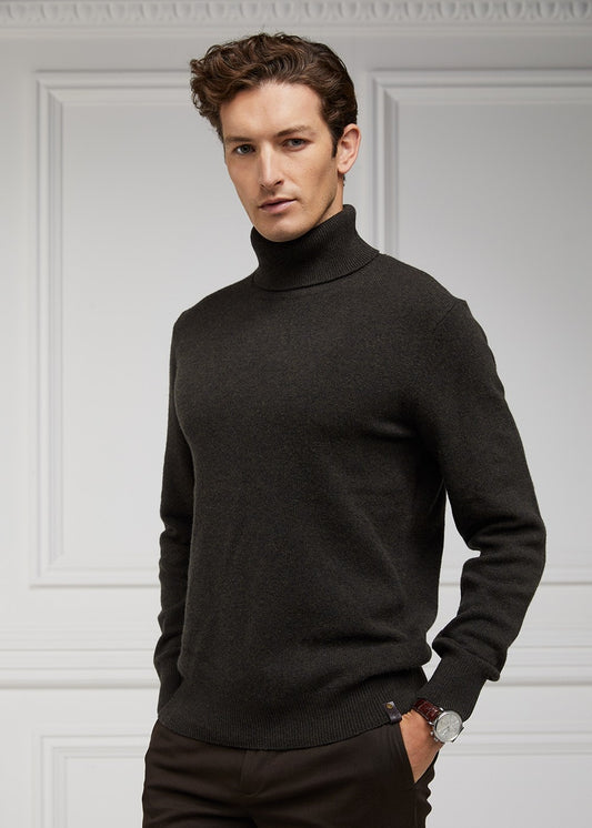 Byron Roll Neck Knit - Moss - 1