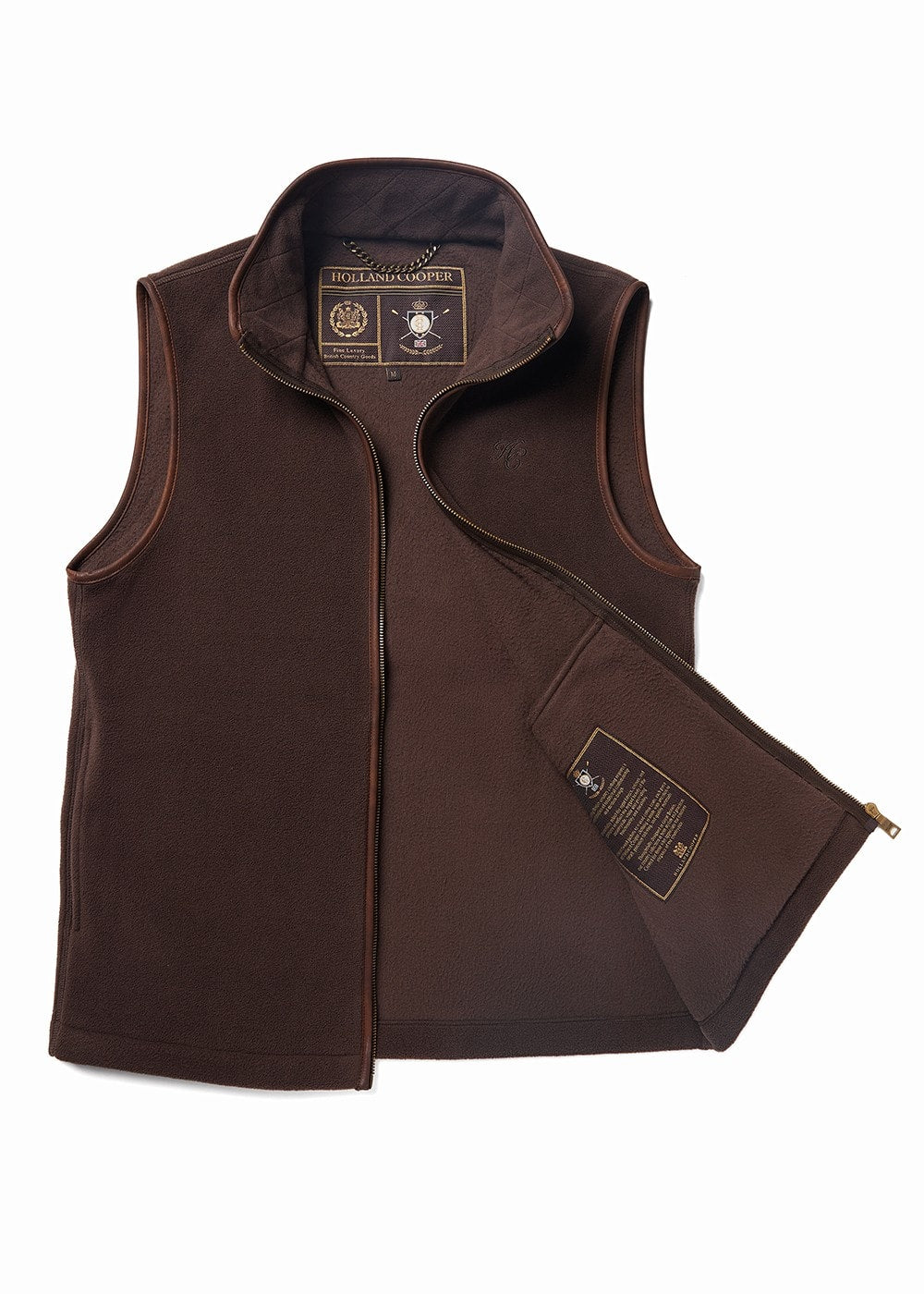 Country Fleece Gilet - Chocolate - 5