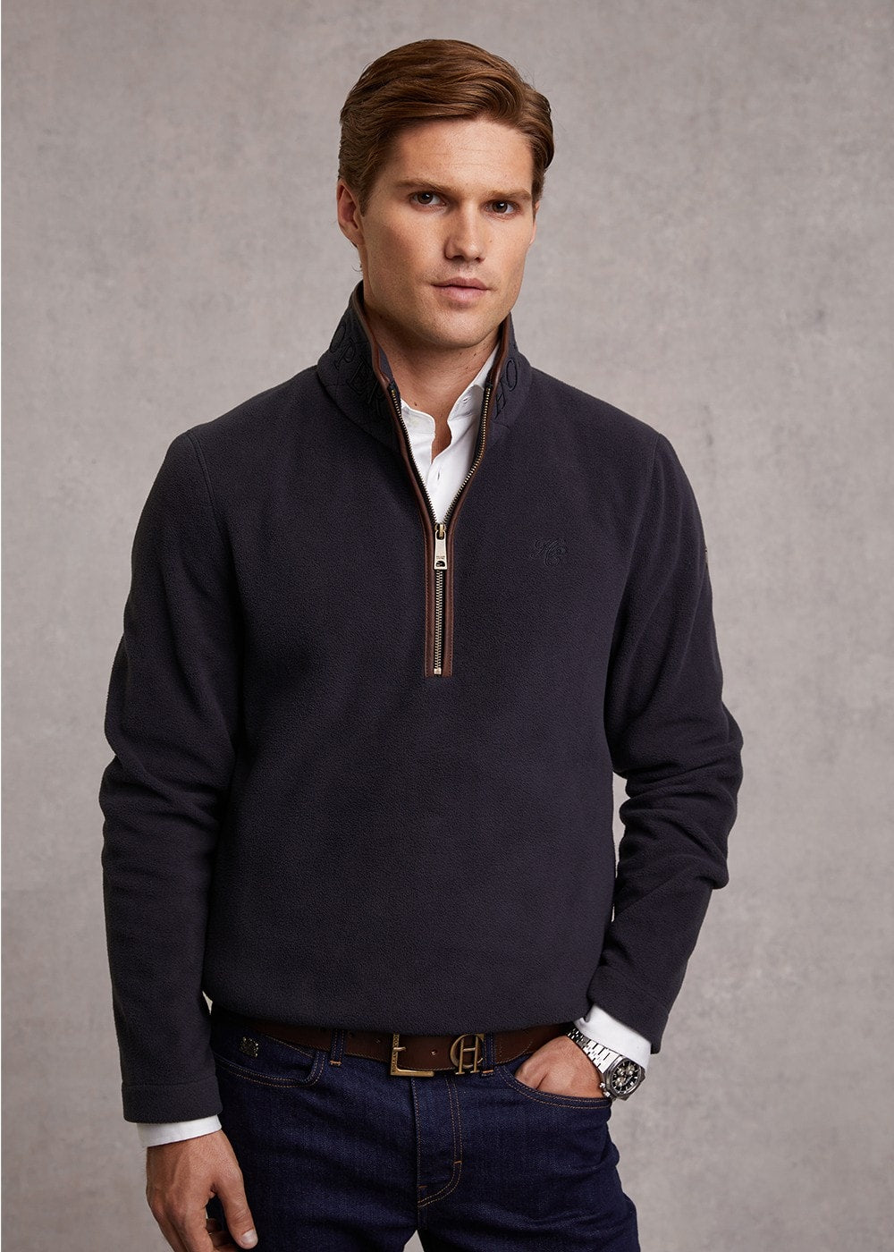 Country Fleece Quarter Zip - Ink Navy - 1