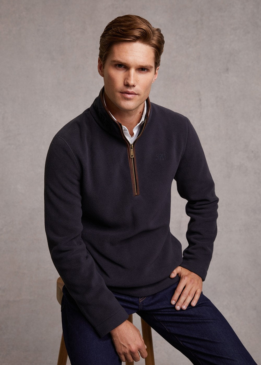 Country Fleece Quarter Zip - Ink Navy - 3