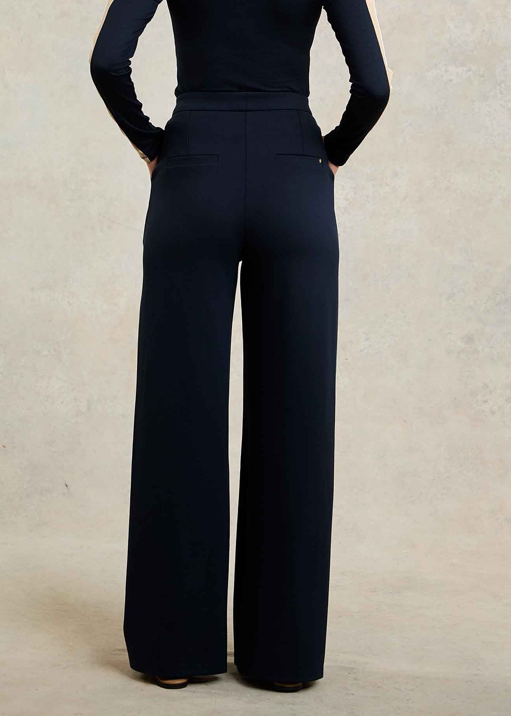 Wide Leg Pants - Navy - 4