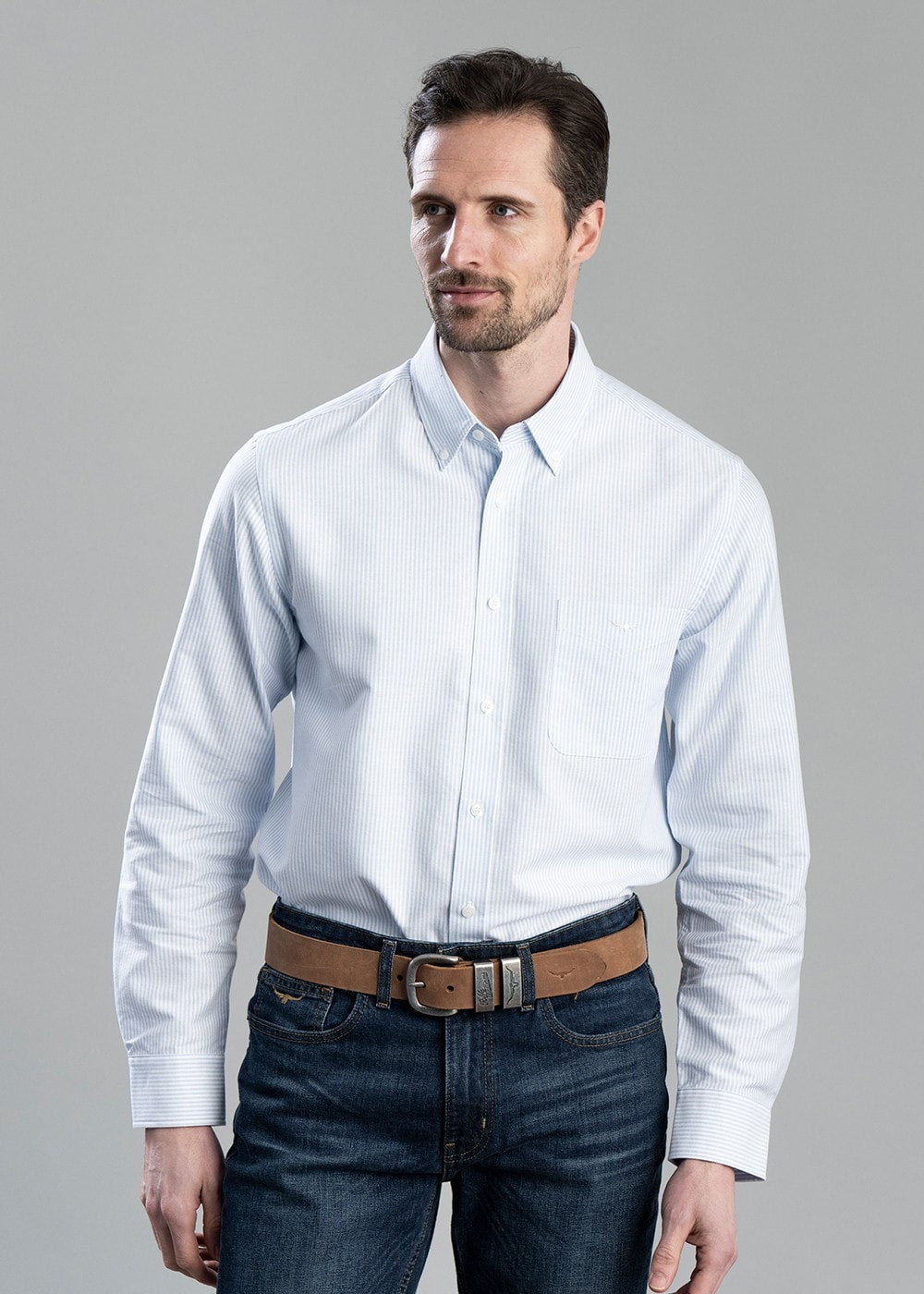 Regular Shirt AW24 - Blue and White - 3