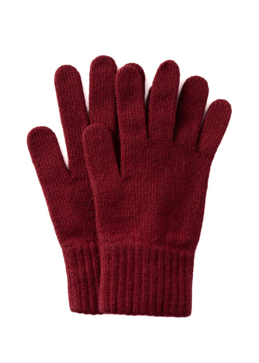 Cashmere Gloves - Claret - 1