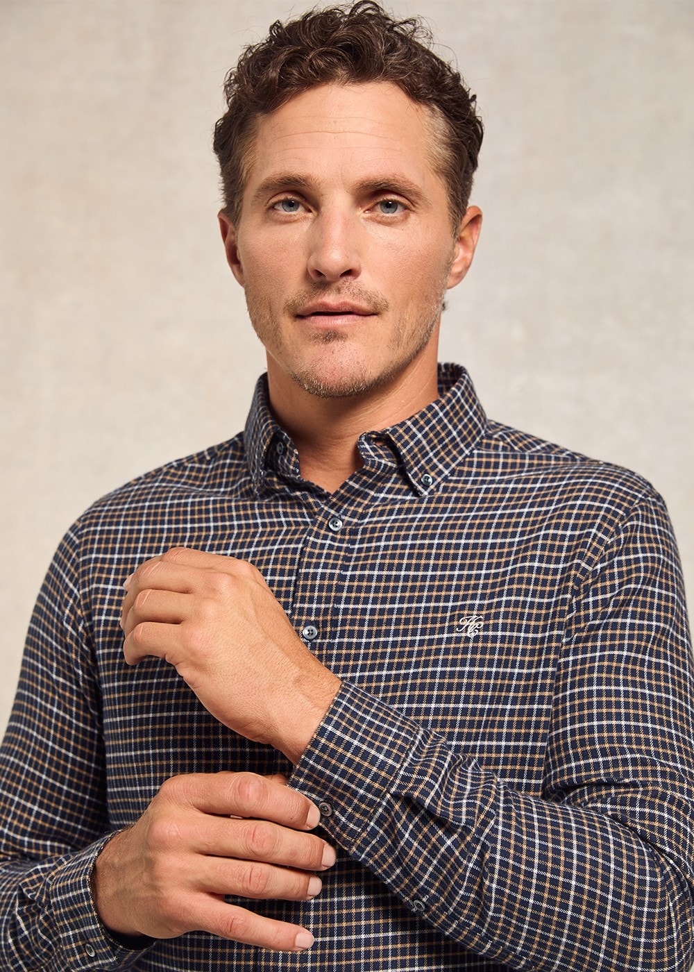 Classic Button Down Shirt - Cheltenham Navy Check - 2