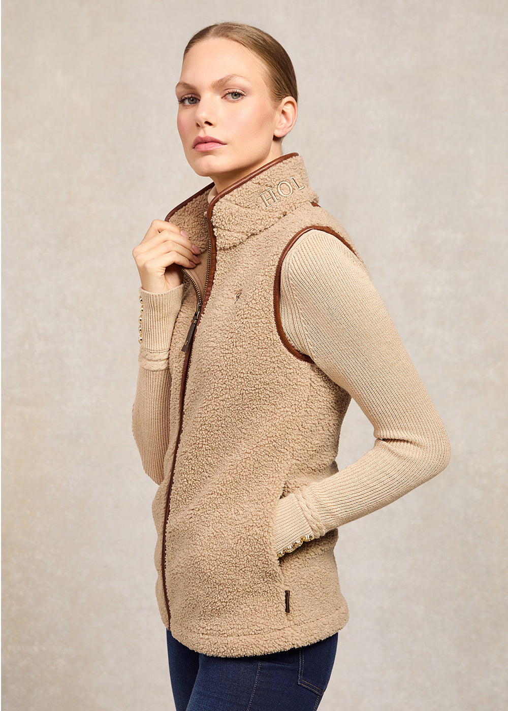 Country Fleece Gilet SS25 - Natural Borg