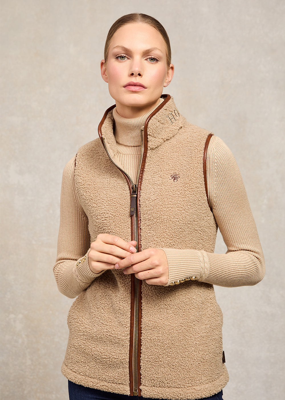 Country Fleece Gilet SS25 - Natural Borg