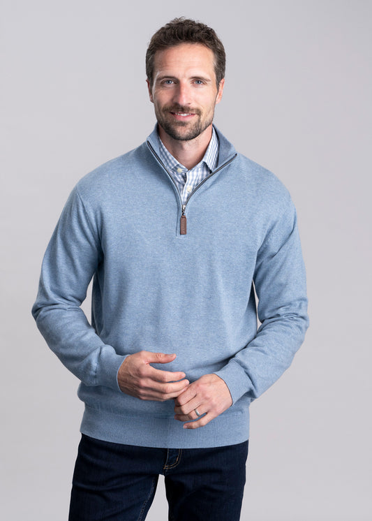 Porthmeor Pima Cotton Quarter Zip