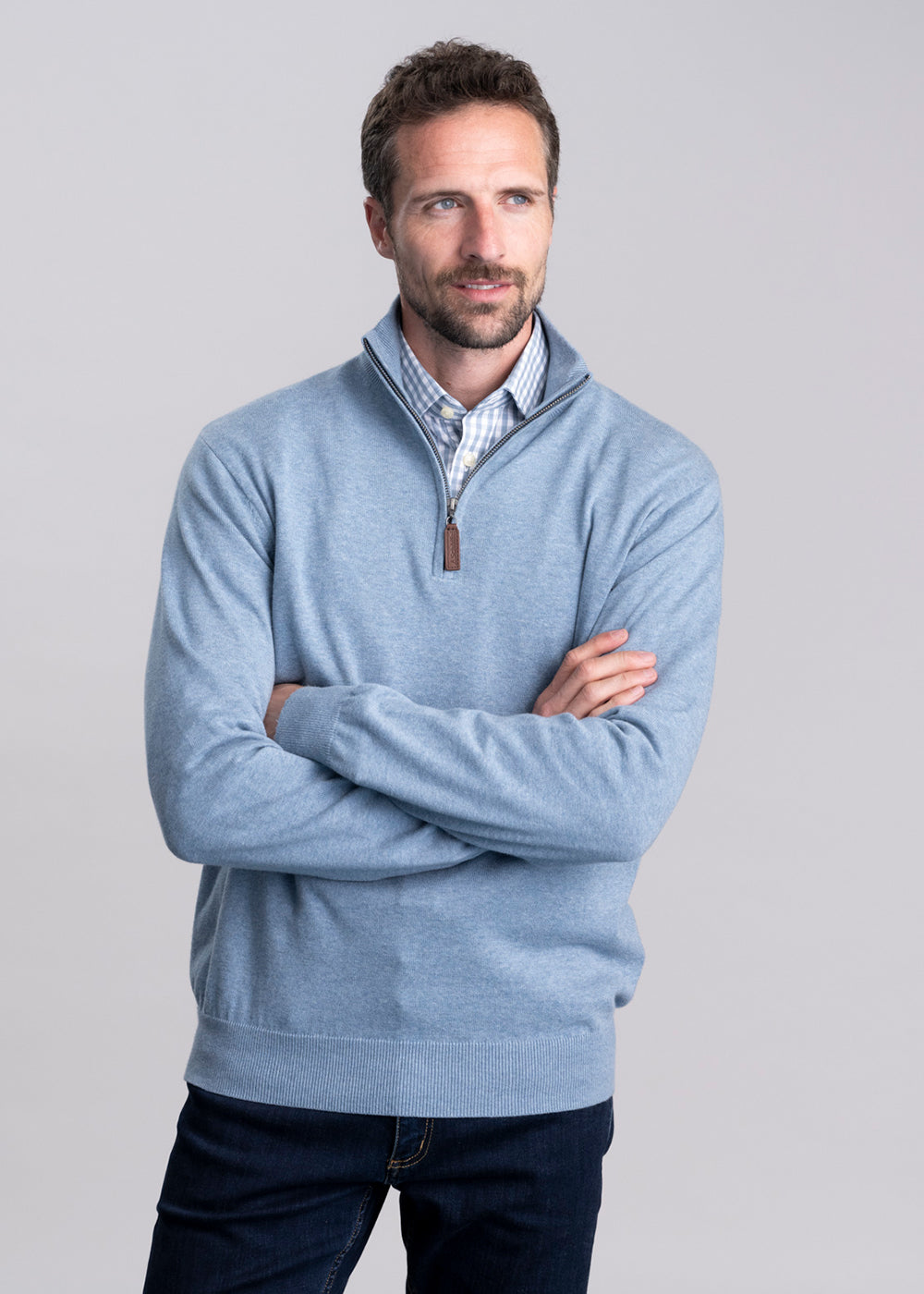 Porthmeor Pima Cotton Quarter Zip