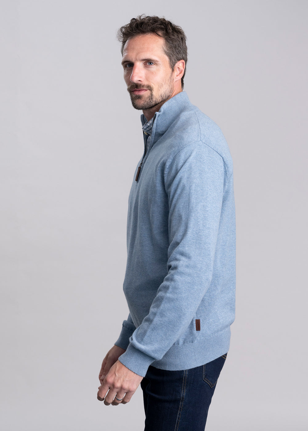 Porthmeor Pima Cotton Quarter Zip