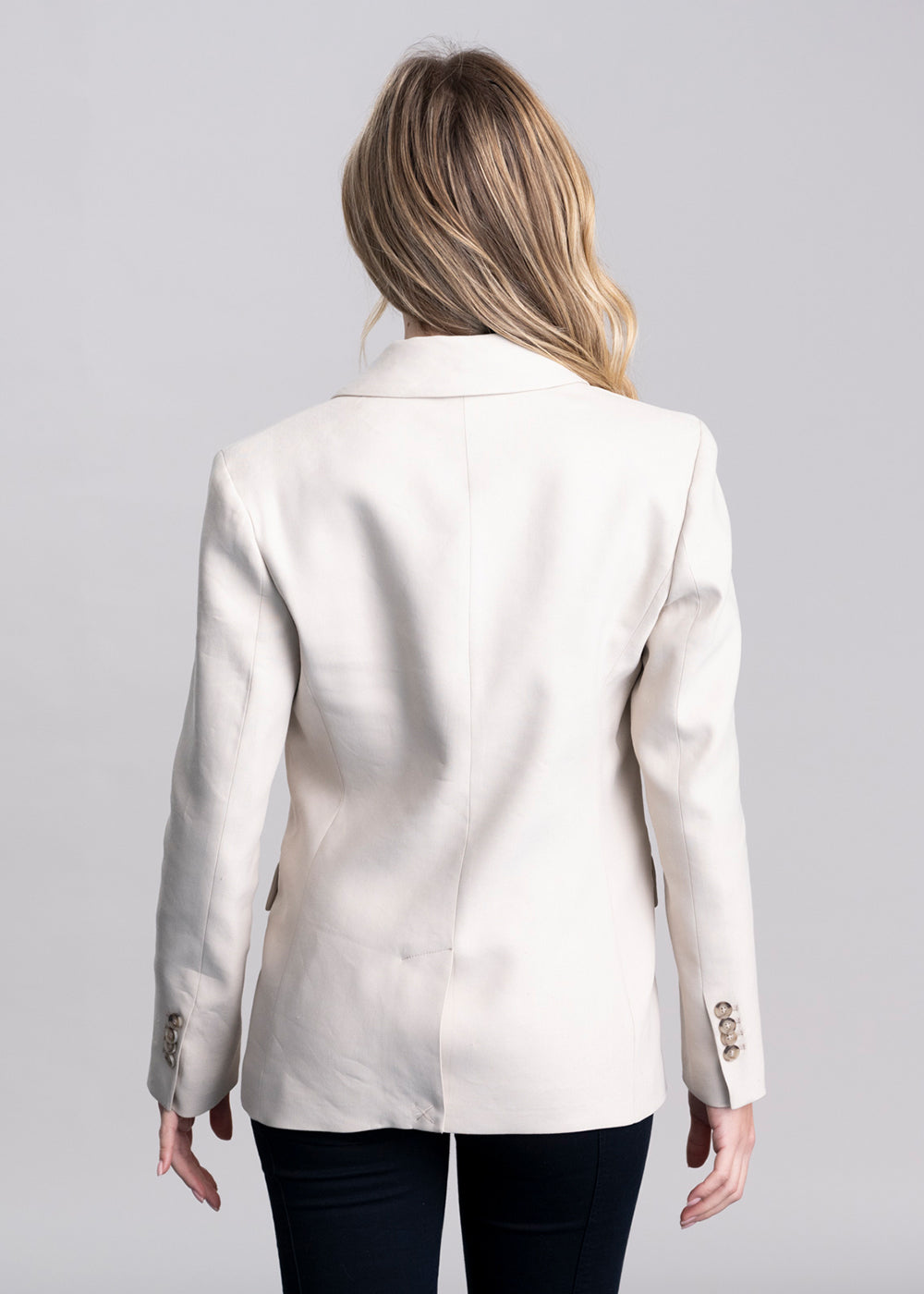 Slim Stretch Linen Blazer