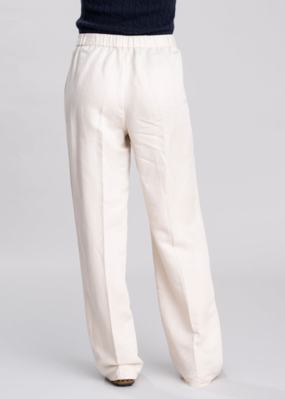 Linen Blend Pull On Trousers